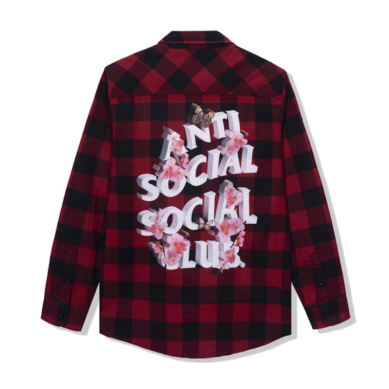 Anti Social Social Club Happiest Place On Earth Flannel Red