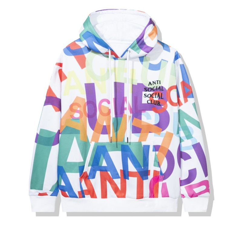 Anti Social Social Club Headrush All Over Hoodie White