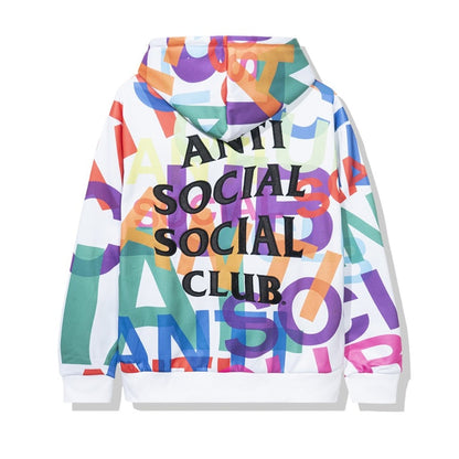 Anti Social Social Club Headrush All Over Hoodie White