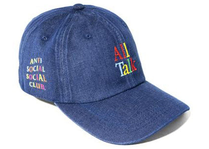 Anti Social Social Club Hella Texts Cap Denim Blue