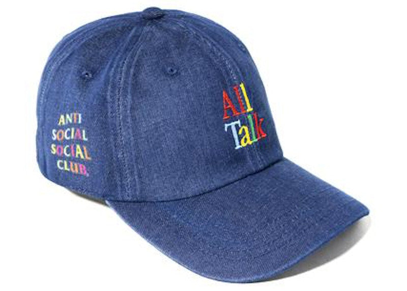 Anti Social Social Club Hella Texts Cap Denim Blue
