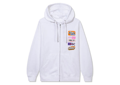 Anti Social Social Club Hot Nights Zip Hoodie White