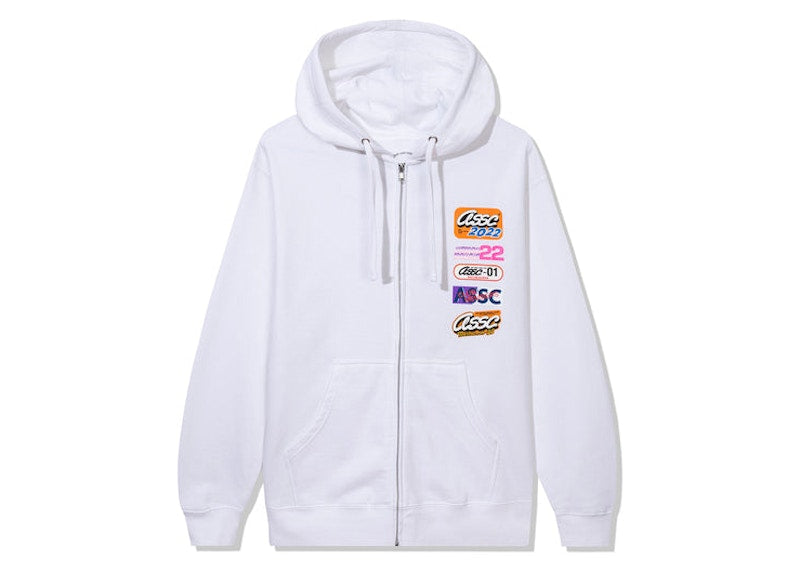 Anti Social Social Club Hot Nights Zip Hoodie White