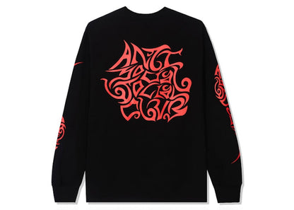 Anti Social Social Club I Get Into It Long Sleeve Tee Black