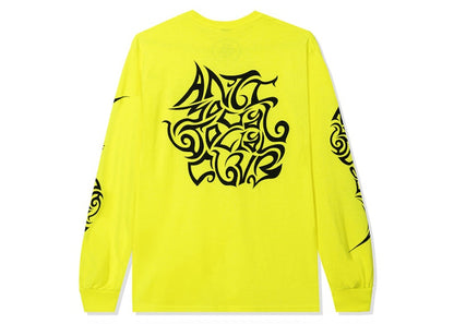 Anti Social Social Club I Get Into It Safety Green Long Sleeve Tee Safety Green