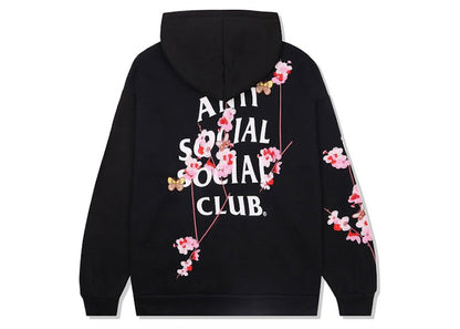 Anti Social Social Club Kkoch Butterflies Full Embroidery Hoodie Black