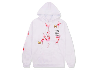 Anti Social Social Club Kkoch Butterflies Full Embroidery Hoodie White