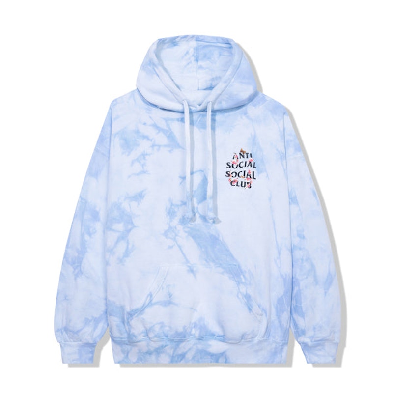 Anti Social Social Club Kkoch Never Dies Hoodie Blue Tie Dye
