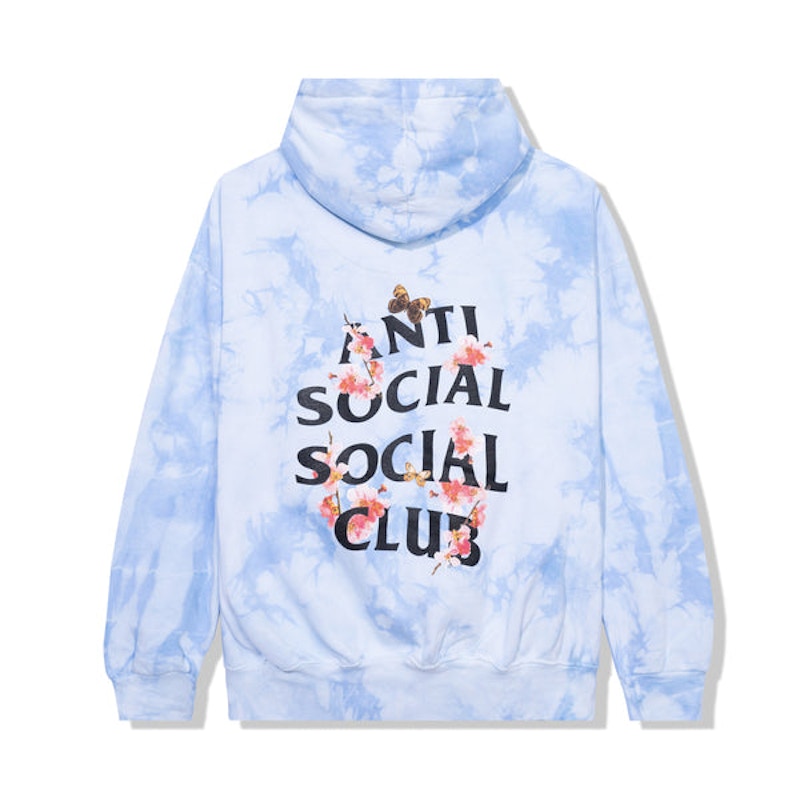 Anti Social Social Club Kkoch Never Dies Hoodie Blue Tie Dye