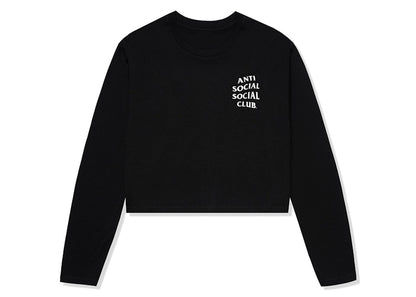 Anti Social Social Club Kkotch Women's Crop Ls Tee Black