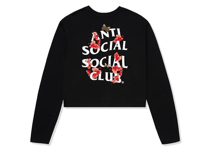 Anti Social Social Club Kkotch Women's Crop Ls Tee Black