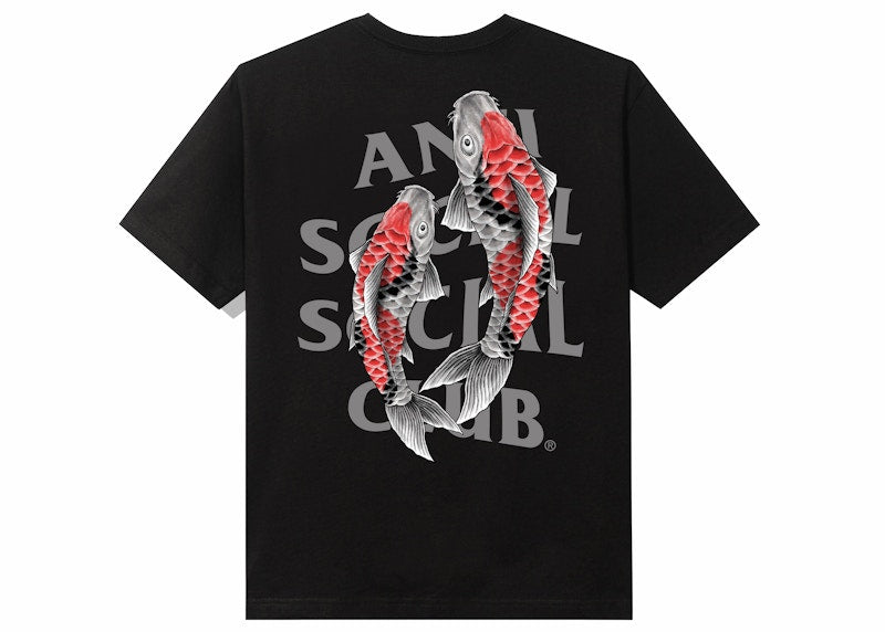 Anti Social Social Club Koi Garden 3M Reflective Tee Black