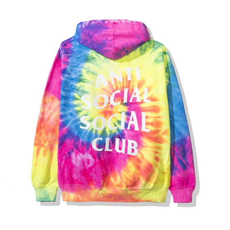Anti Social Social Club Laguna Hoodie (FW19) Rainbow Tie Dye