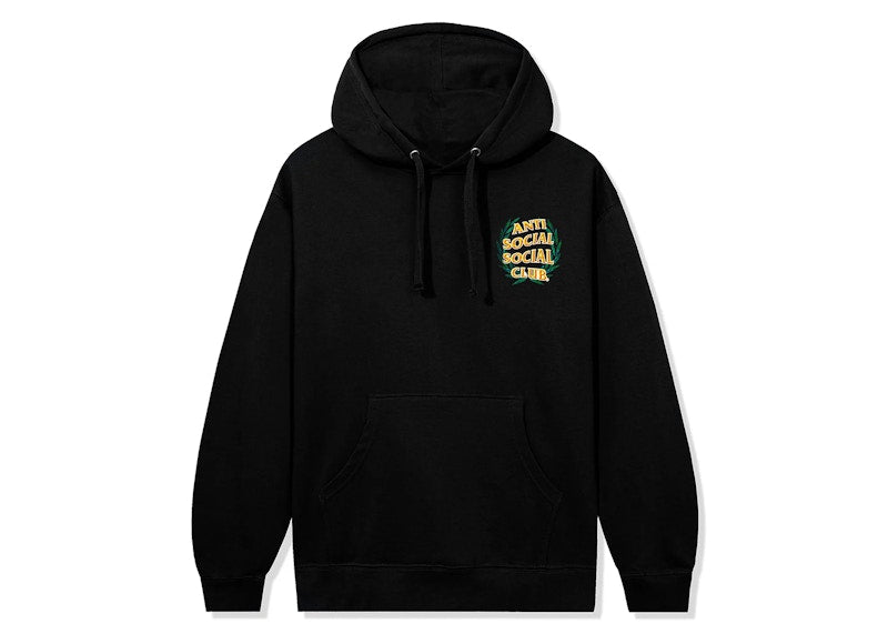 Anti Social Social Club Laurel Logo Flip Hoodie Black