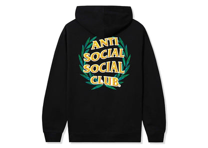 Anti Social Social Club Laurel Logo Flip Hoodie Black