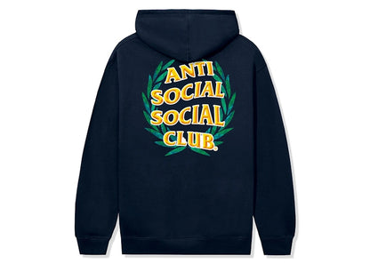 Anti Social Social Club Laurel Logo Flip Hoodie Navy