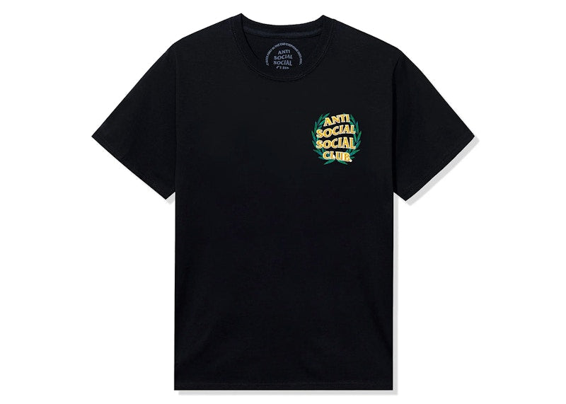 Anti Social Social Club Laurel Logo Flip Tee Black
