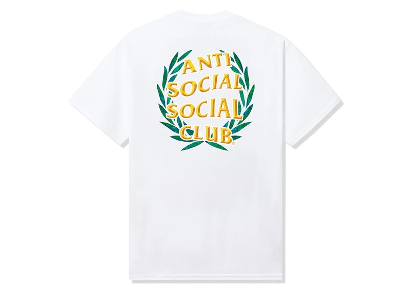 Anti Social Social Club Laurel Logo Flip Tee White