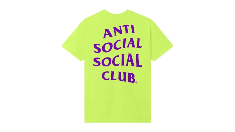 Anti Social Social Club Mind Games Tee Safety Yellow