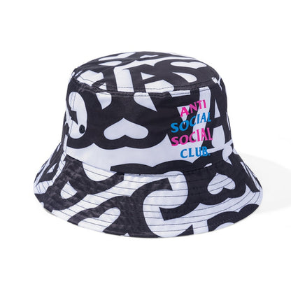 Anti Social Social Club Negative Space Bucket Cap White