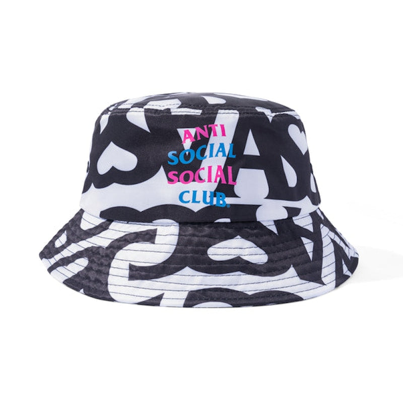 Anti Social Social Club Negative Space Bucket Cap White