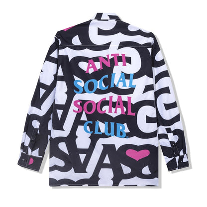 Anti Social Social Club Negative Space L/S Cotton Button Up White