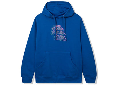 Anti Social Social Club Neon Lights And A Lot Of Rain Hoodie Blue