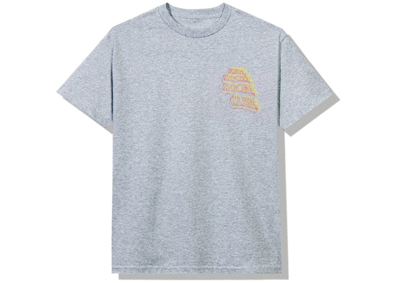 Anti Social Social Club Neon Lights And A Lot Of Rain T-shirt Heather Grey