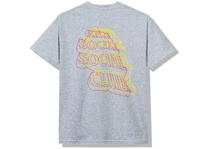 Anti Social Social Club Neon Lights And A Lot Of Rain T-shirt Heather Grey