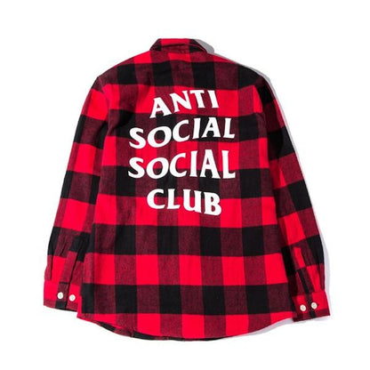 Anti Social Social Club No Expectations Flannel Black/Red