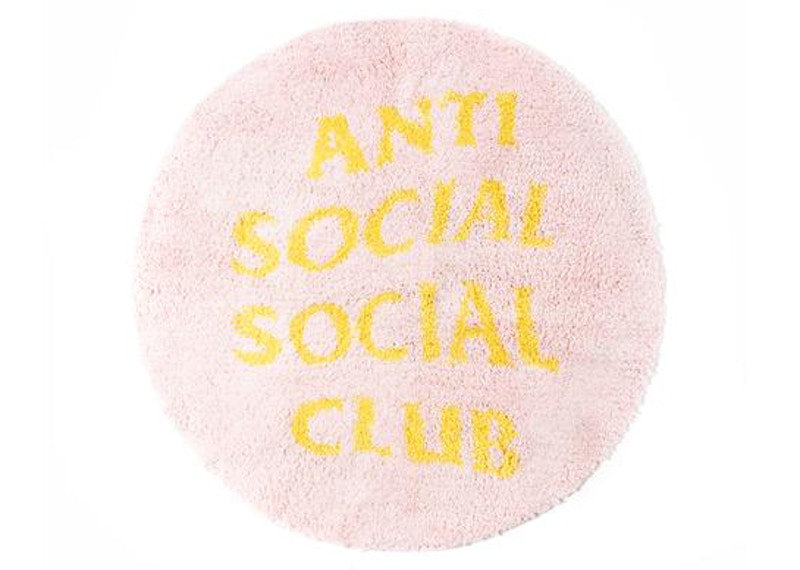 Anti Social Social Club No Shoes Inside Rug Pink