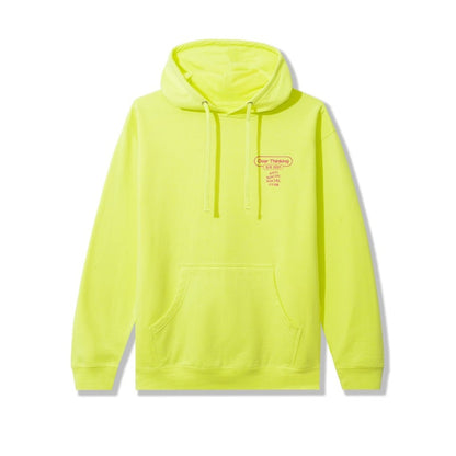Anti Social Social Club Over Thinking 21 Hoodie Neon Green