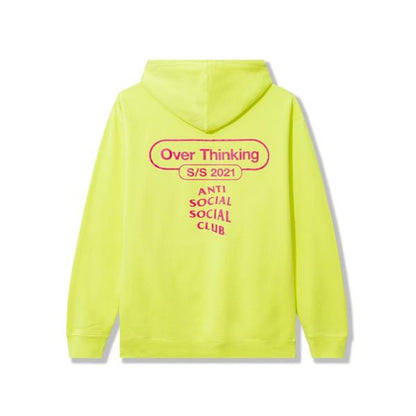 Anti Social Social Club Over Thinking 21 Hoodie Neon Green