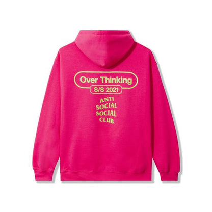 Anti Social Social Club Over Thinking 21 Hoodie Pink