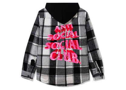 Anti Social Social Club Phaneritic Hooded Flannel White