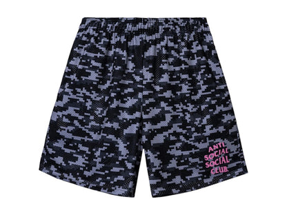 Anti Social Social Club Pixel Camo Shorts Black