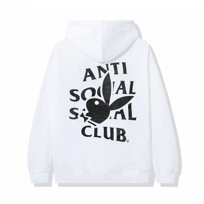 Anti Social Social Club Playboy Bunny Logo Hoodie White
