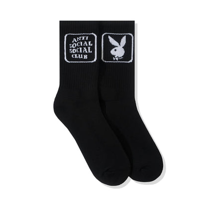 Anti Social Social Club Playboy Bunny Socks Black