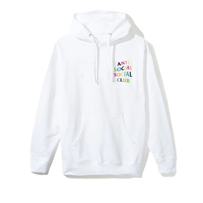 Anti Social Social Club Rainbow Logo Hoodie White