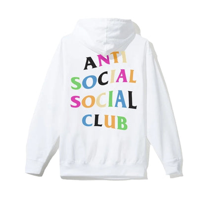 Anti Social Social Club Rainbow Logo Hoodie White