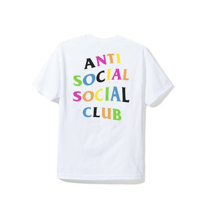 Anti Social Social Club Rainbow Logo Tee White