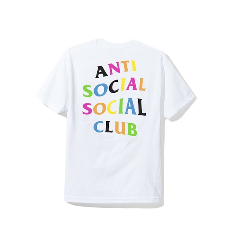 Anti Social Social Club Rainbow Logo Tee White
