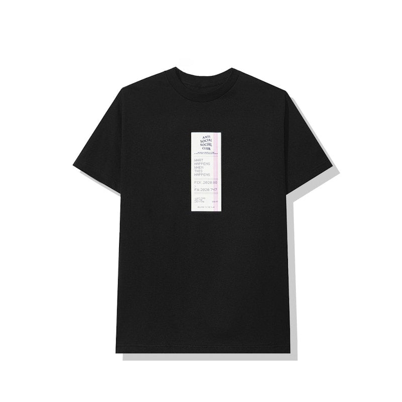 Anti Social Social Club Read Receipts Tee Black