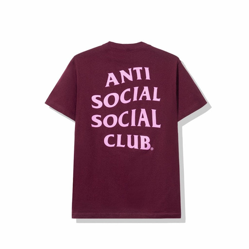 Anti Social Social Club Read Receipts Tee Maroon