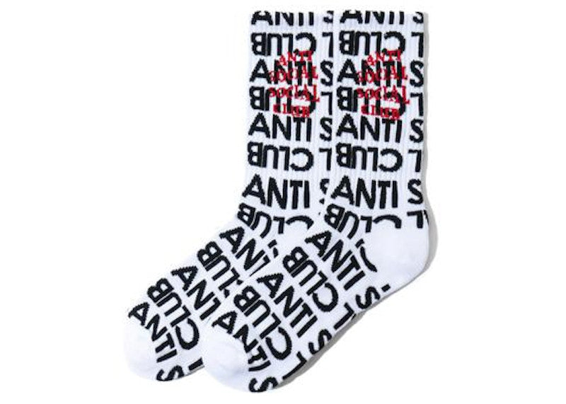Anti Social Social Club Rich Italian Socks White