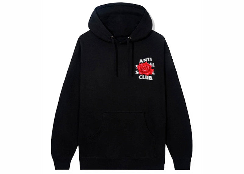 Anti Social Social Club Roses Are Red Hoodie Black