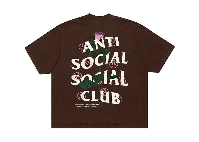 Anti Social Social Club Sadboyz Fin De Semana Tee Brown
