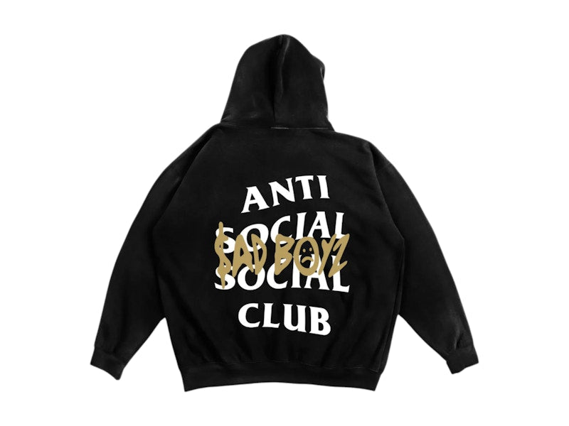 Anti Social Social Club Sadboyz Sad And Anti Social Hoodie Black