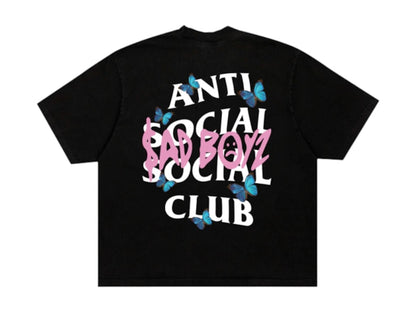 Anti Social Social Club Sadboyz Sad And Anti Social Tee Black