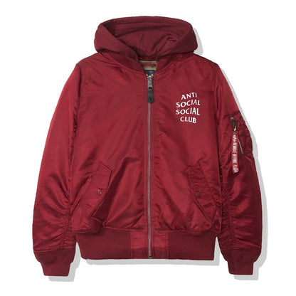 Anti Social Social Club Smog MA1 Alpha Jacket (FW19) Burgundy
